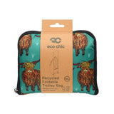 Eco Chic Eco Chic Collapsible Shopping Trolley Replacement Tote Bag - Highland Cow