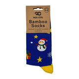 Eco Chic Eco Chic Eco-Friendly Bamboo Christmas Socks Snowman