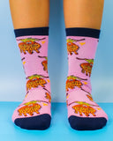 Eco Chic Eco Chic Eco-Friendly Bamboo Socks Highland Cow