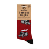 Eco Chic Red Eco Chic Eco-Friendly Bamboo Socks Steam Train