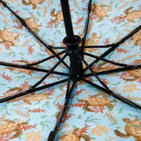 Eco Chic Eco Chic Folding Automatic Umbrella Sea Turtles