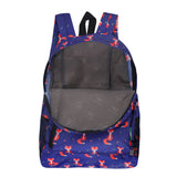Eco Chic Eco Chic Lightweight Foldable Backpack Foxes