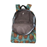 Eco Chic Eco Chic Lightweight Foldable Backpack Highland Cow