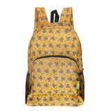 Eco Chic Mustard Eco Chic Lightweight Foldable Backpack Monkeys