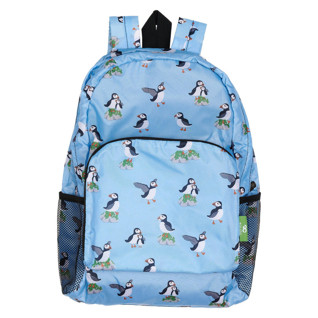 Eco Chic Lightweight Foldable Backpack Multi Puffin – Eco Chic