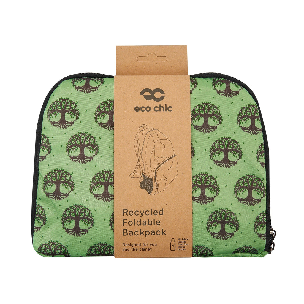 Eco Chic Lightweight Foldable Backpack New Tree of Life – Eco Chic Retail Ltd