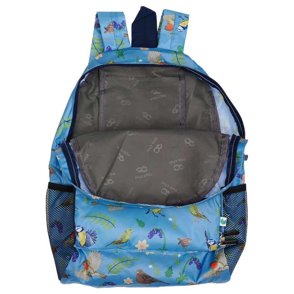 Eco Chic Lightweight Foldable Backpack RSPB Birds – Eco Chic Retail Ltd