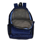 Eco Chic Navy Eco Chic Lightweight Foldable Backpack Stars and Moons