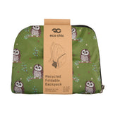 Eco Chic Eco Chic Lightweight Foldable Backpack Tawny Owl