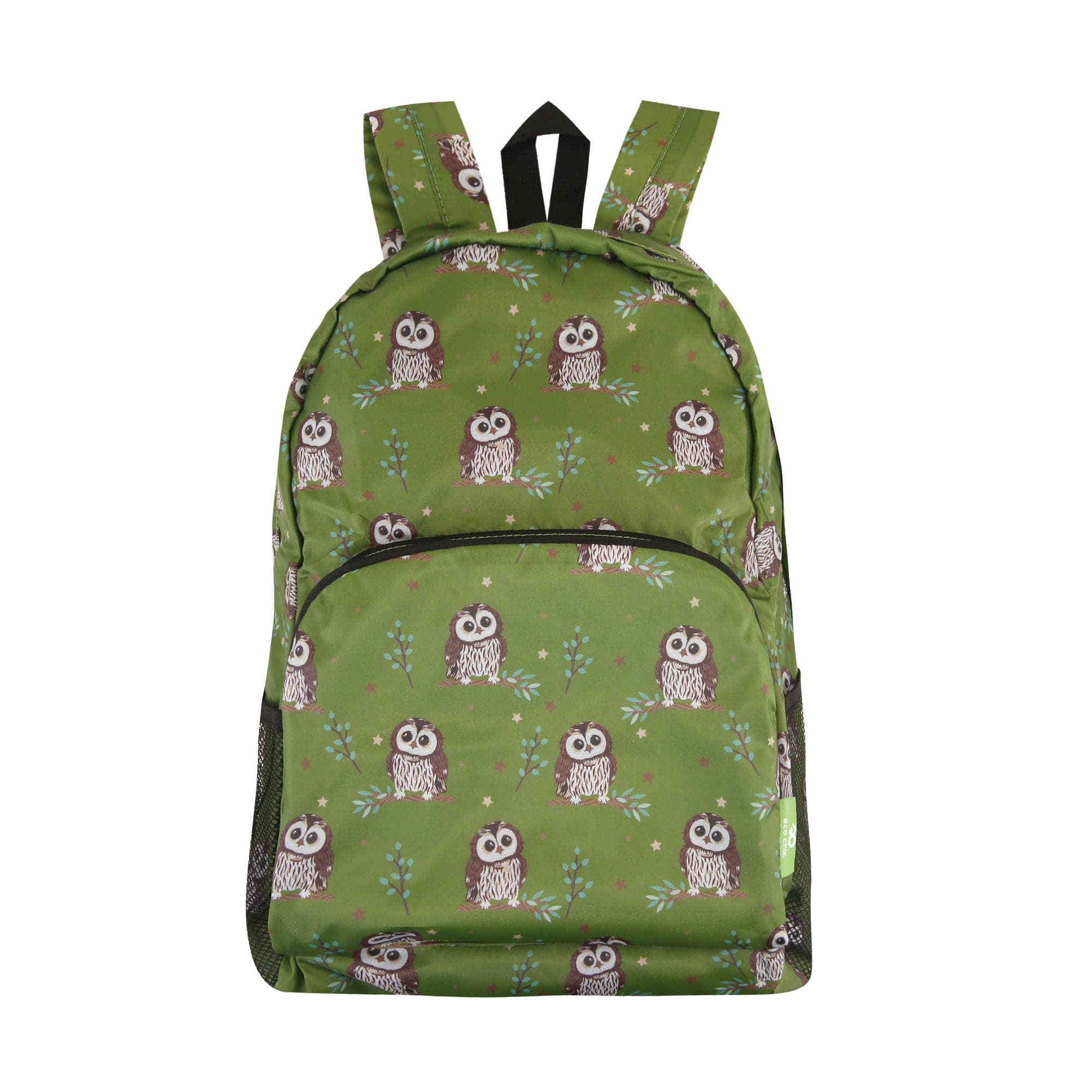 Eco Chic Eco Chic Lightweight Foldable Backpack Tawny Owl