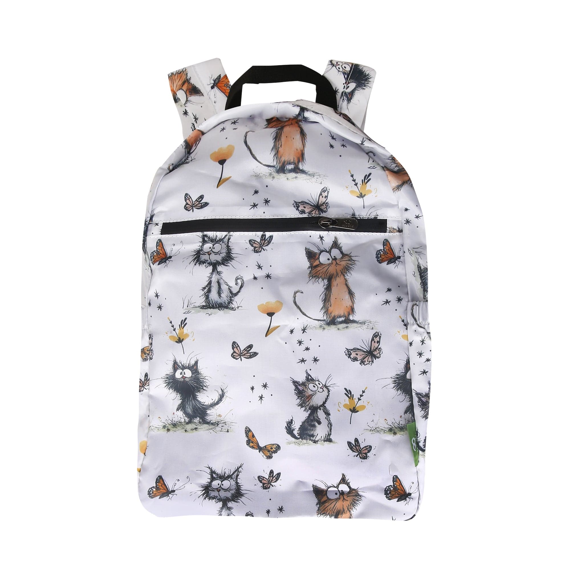 Eco Chic Eco Chic Lightweight Foldable Backpack Whimsy Cats
