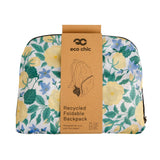 Eco Chic Eco Chic Lightweight Foldable Backpack Yellow Flowers