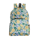 Eco Chic Eco Chic Lightweight Foldable Backpack Yellow Flowers