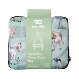 Eco Chic Eco Chic Lightweight Foldable Crossbody Bag Cottage Animals
