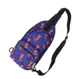 Eco Chic Navy Eco Chic Lightweight Foldable Crossbody Bag Foxes