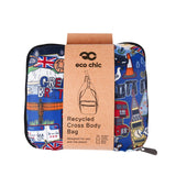 Eco Chic Navy Eco Chic Lightweight Foldable Crossbody Bag Great Britain