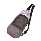 Eco Chic Eco Chic Lightweight Foldable Crossbody Bag Lavender with Dragonfly