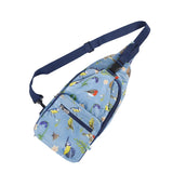 Eco Chic Blue Eco Chic Lightweight Foldable Crossbody Bag RSPB Birds