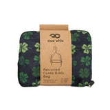 Eco Chic Eco Chic Lightweight Foldable Crossbody Bag Shamrock