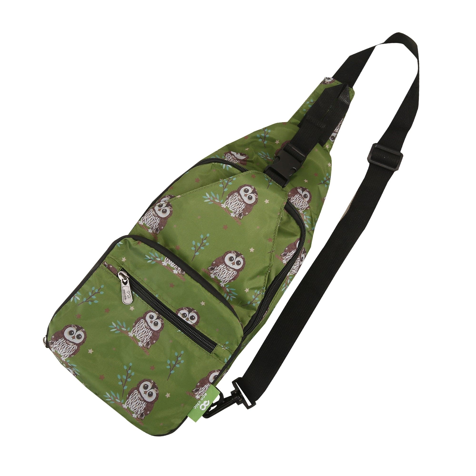 Eco Chic Eco Chic Lightweight Foldable Crossbody Bag Tawny Owl