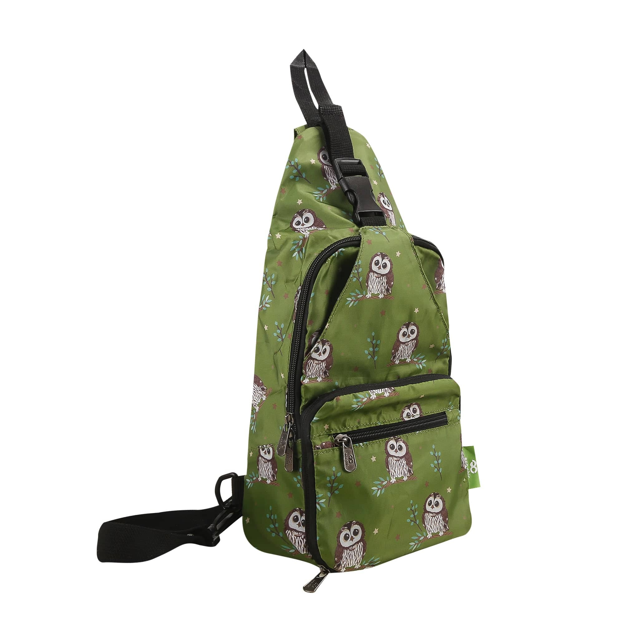 Eco Chic Eco Chic Lightweight Foldable Crossbody Bag Tawny Owl