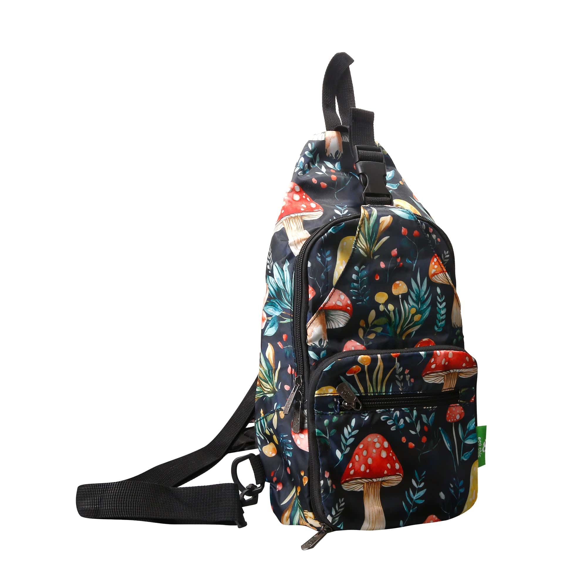 Eco Chic Eco Chic Lightweight Foldable Crossbody Bag Toadstool