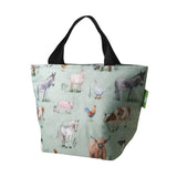 Eco Chic Eco Chic Lightweight Foldable Lunch Bag Cottage Animals