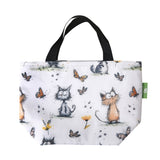 Eco Chic Eco Chic Lightweight Foldable Lunch Bag Whimsy Cats