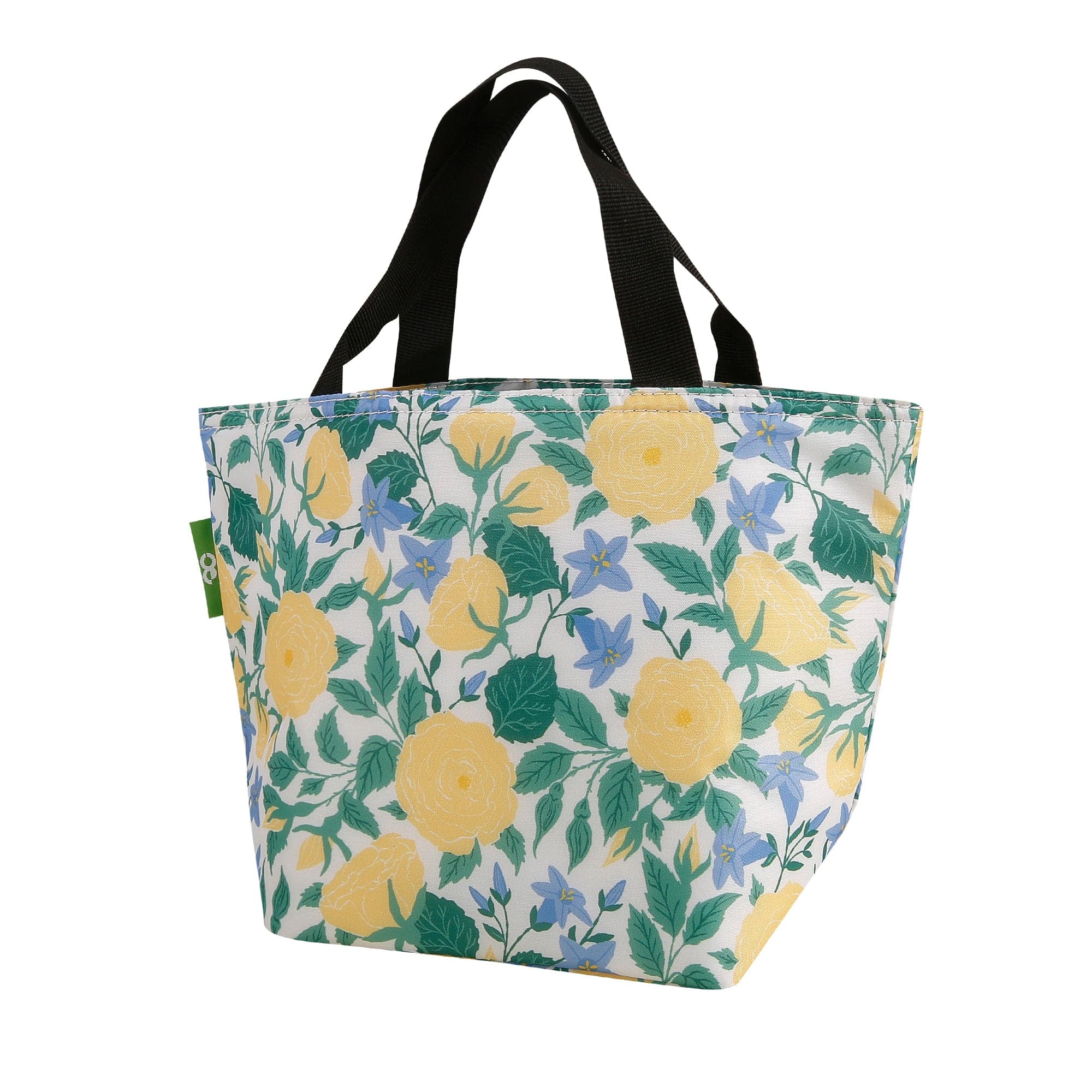 Eco Chic Eco Chic Lightweight Foldable Lunch Bag Yellow Flowers