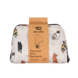 Eco Chic Eco Chic Lightweight Foldable Mini Backpack Beloved Cats