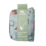Eco Chic Eco Chic Lightweight Foldable Mini Backpack Cottage Animals