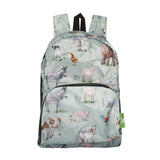 Eco Chic Eco Chic Lightweight Foldable Mini Backpack Cottage Animals
