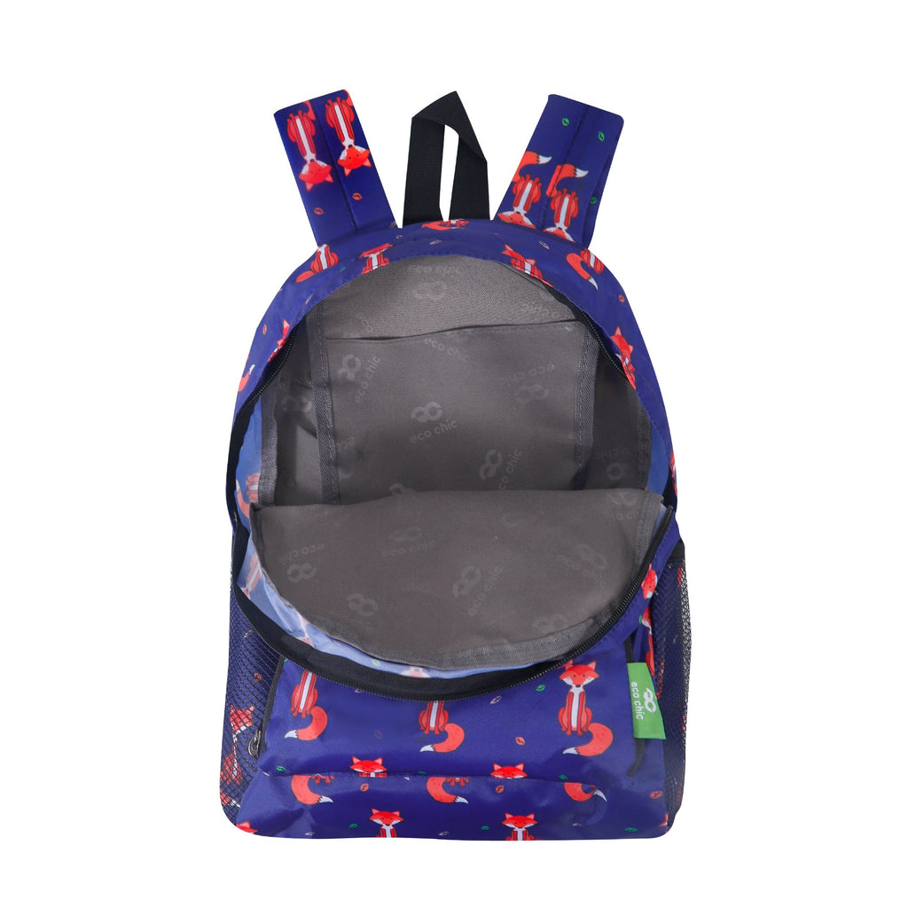 eco chic backpack mini Eco Chic Lightweight Foldable Mini Backpack Foxes