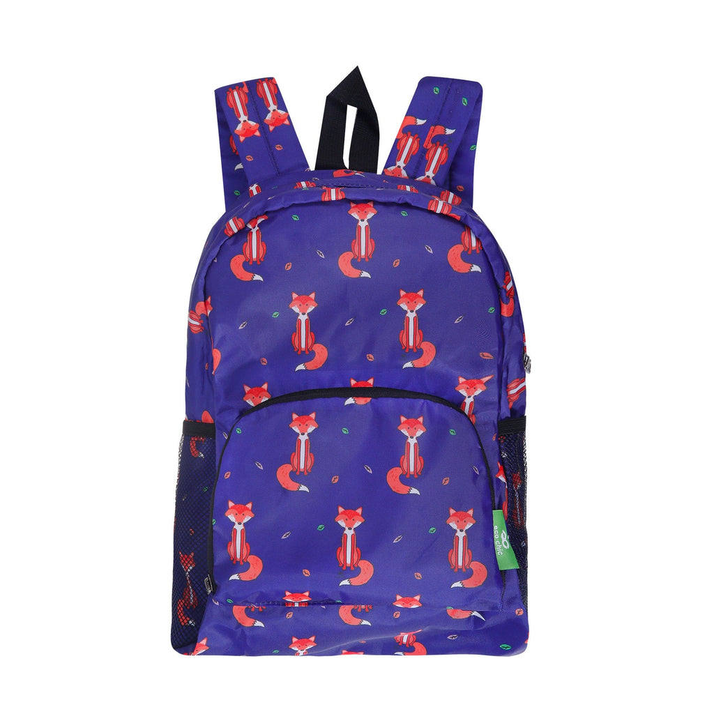 eco chic foldable mini backpack Eco Chic Lightweight Foldable Mini Backpack Foxes