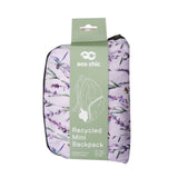 Eco Chic Eco Chic Lightweight Foldable Mini Backpack Lavender with Dragonfly