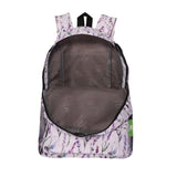 Eco Chic Eco Chic Lightweight Foldable Mini Backpack Lavender with Dragonfly