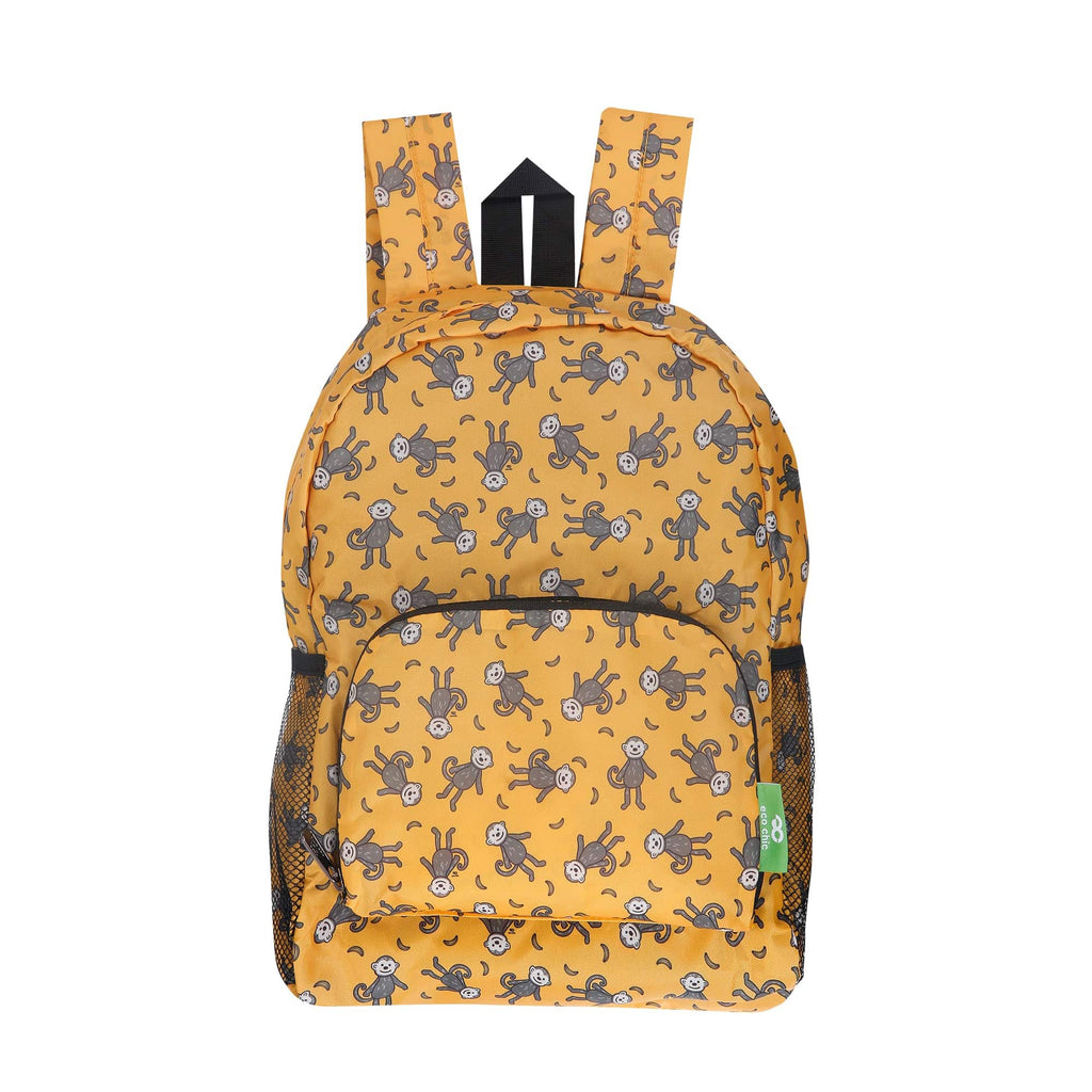 eco chic foldable mini backpack Eco Chic Lightweight Foldable Mini Backpack Monkeys