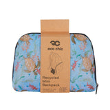 Eco Chic Eco Chic Lightweight Foldable Mini Backpack Sea Turtles
