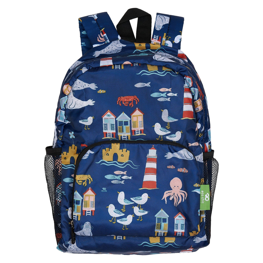 Eco Chic Lightweight Foldable Mini Backpack Seaside – Eco Chic Retail Ltd