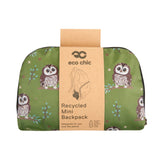 Eco Chic Eco Chic Lightweight Foldable Mini Backpack Tawny Owl