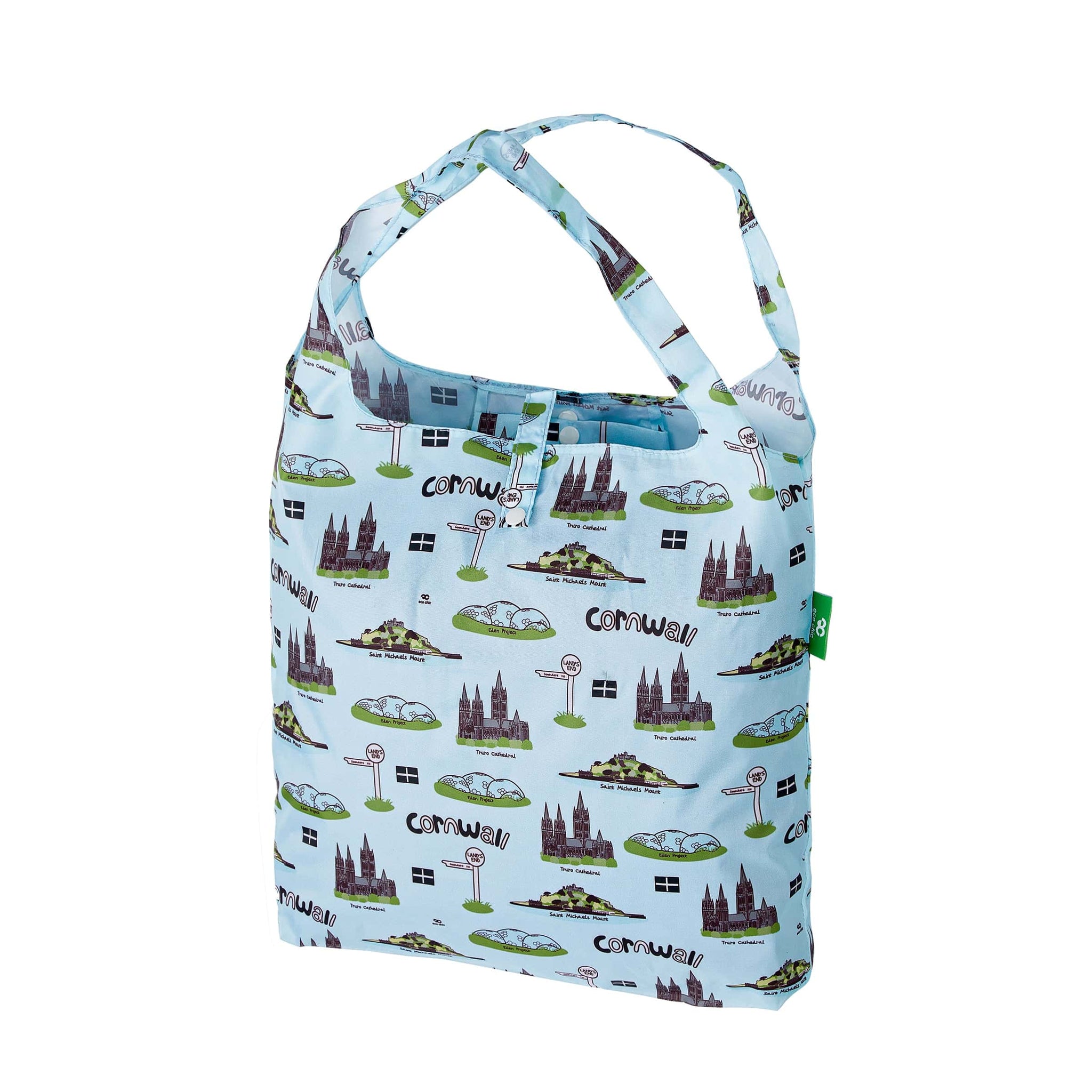 Eco Chic Eco Chic Lightweight Foldable Reusable Shopping Bag Cornwall