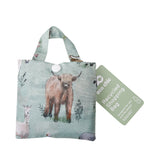 Eco Chic Eco Chic Lightweight Foldable Reusable Shopping Bag Cottage Animals