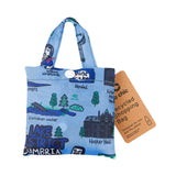 Eco Chic Eco Chic Lightweight Foldable Reusable Shopping Bag Cumbria Blue
