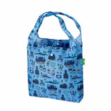 Eco Chic Eco Chic Lightweight Foldable Reusable Shopping Bag Cumbria Blue