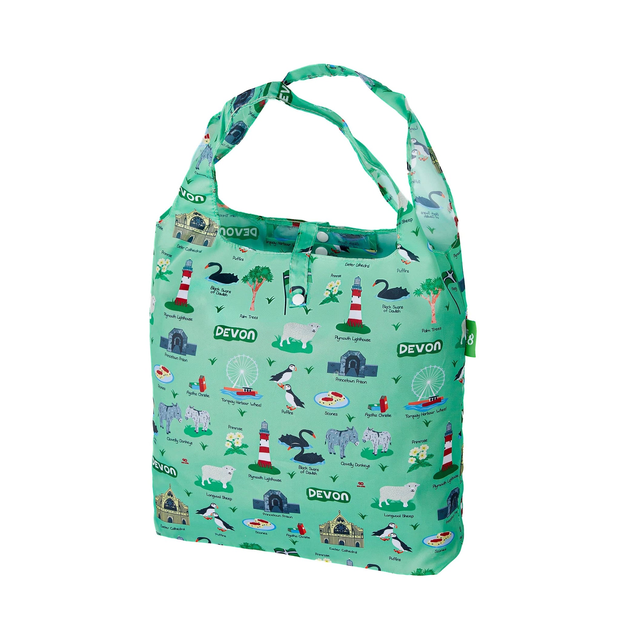 Eco Chic Eco Chic Lightweight Foldable Reusable Shopping Bag Devon