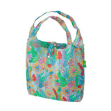 Eco Chic Blue Eco Chic Lightweight Foldable Reusable Shopping Bag Lush Floral