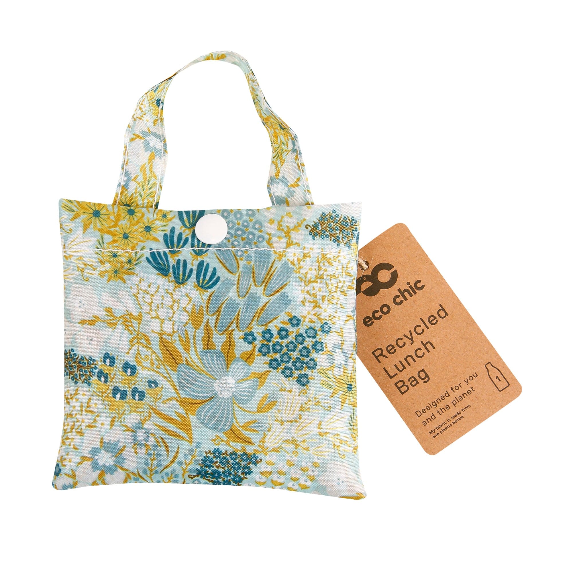 Eco Chic Eco Chic Lightweight Foldable Reusable Shopping Bag Mixed Flowers