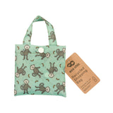 Eco Chic Eco Chic Lightweight Foldable Reusable Shopping Bag Monkeys