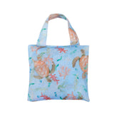 Eco Chic Eco Chic Lightweight Foldable Reusable Shopping Bag Sea Turtles