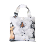 Eco Chic Eco Chic Lightweight Foldable Reusable Shopping Bag Whimsy Cats
